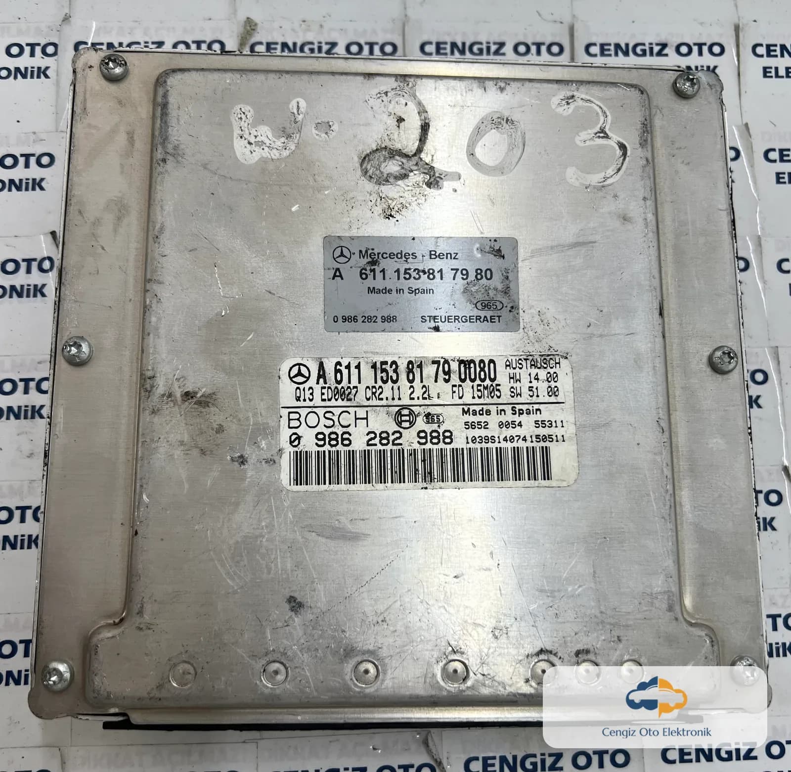 0986282988 - A61115381790080 - Mercedes W203 Motor Beyini
