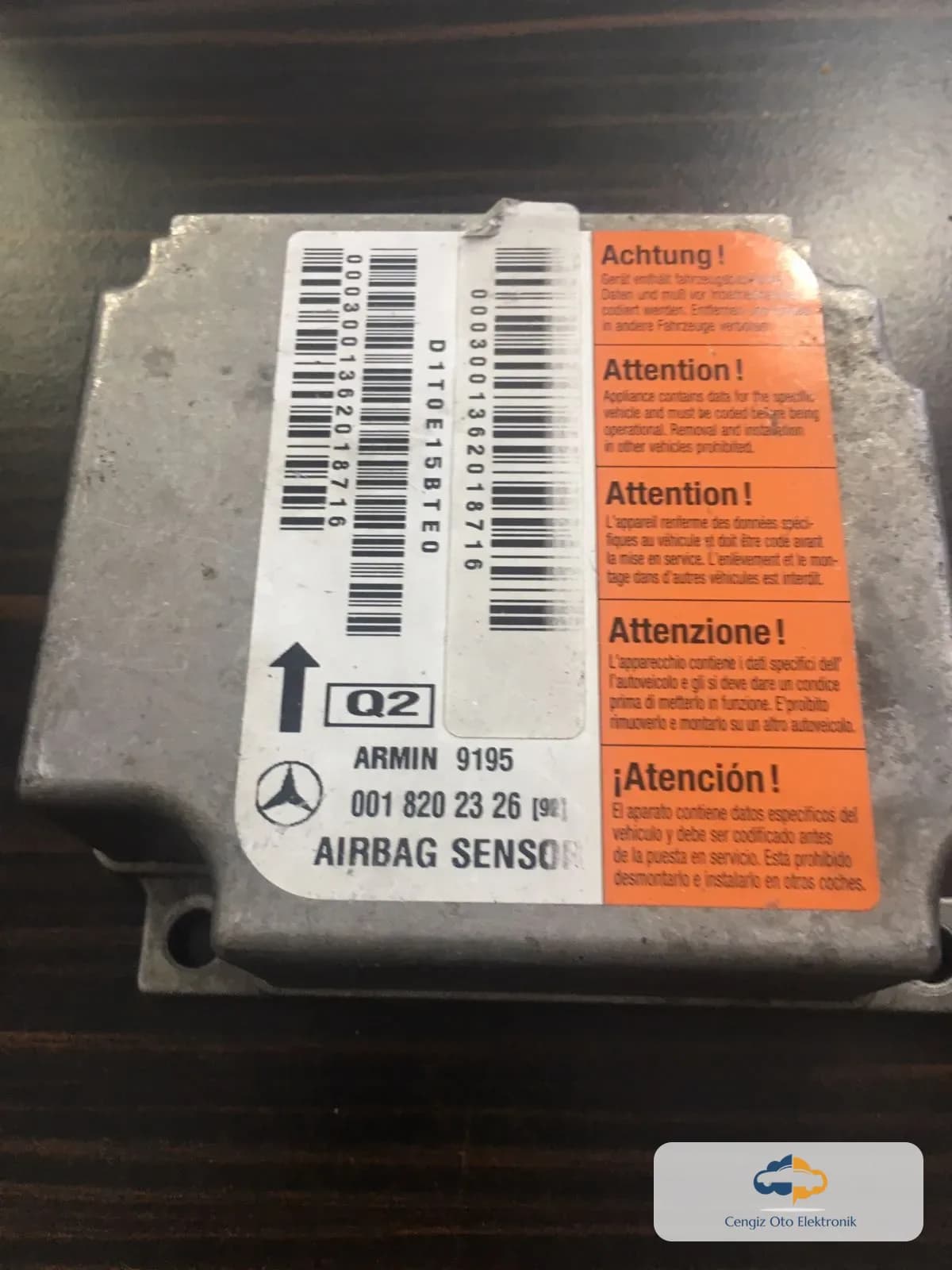 Mercedes E Serisi Airbag Kontrol Beyini - 0018202326