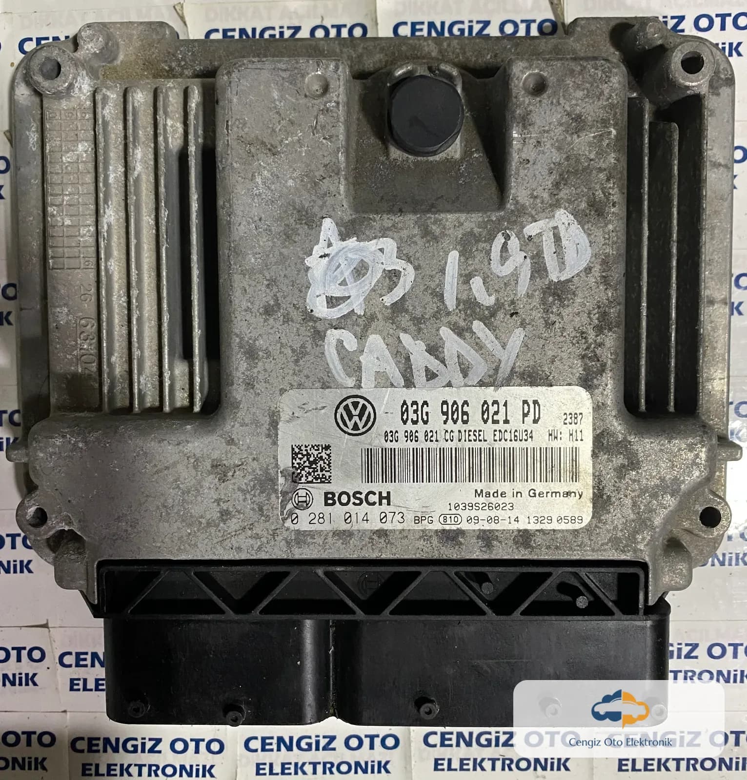 Volkswagen Caddy 1.9 Motor Beyini - 0 281 014 073 - 0281014073 - 03G 906 021 PD - 03G906021PD
