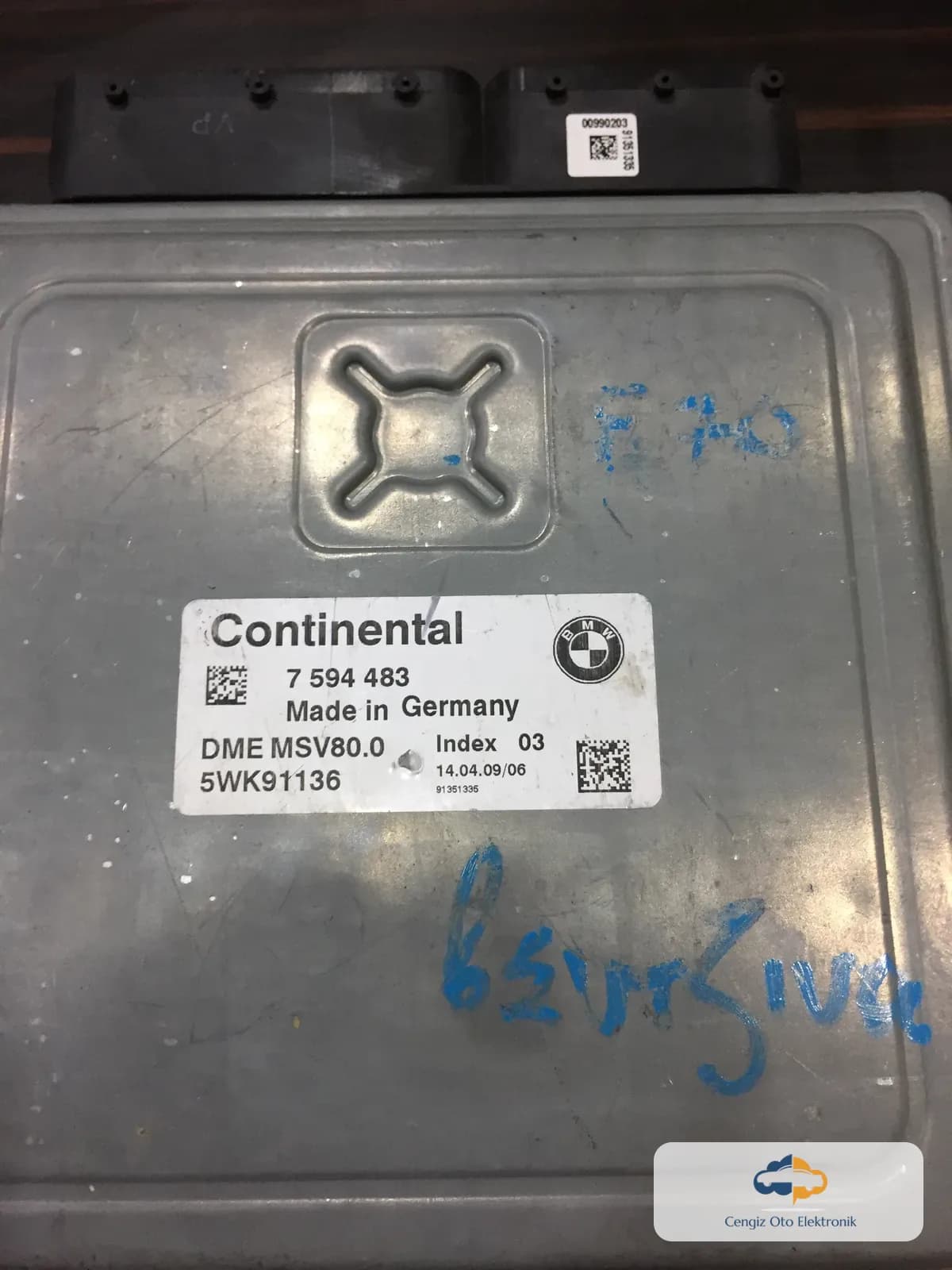 Bmw X5 Motor Beyini - 7594483 - 5WK91136 - DME MSV80.0