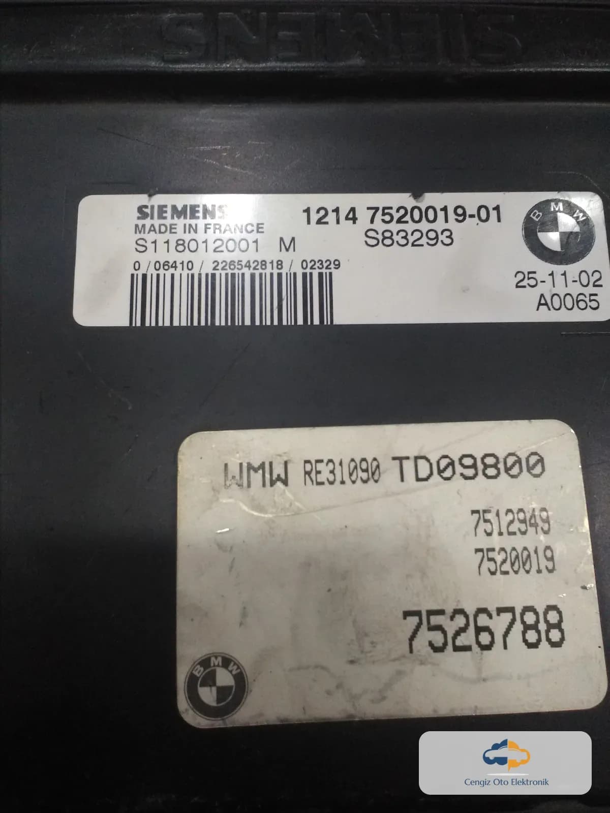 MINI (BMW Group) MINI Cooper / MINI One (R50 / R52 / R53) Motor Beyini (ECU / DME – Engine Control Unit / Siemens EMS2)