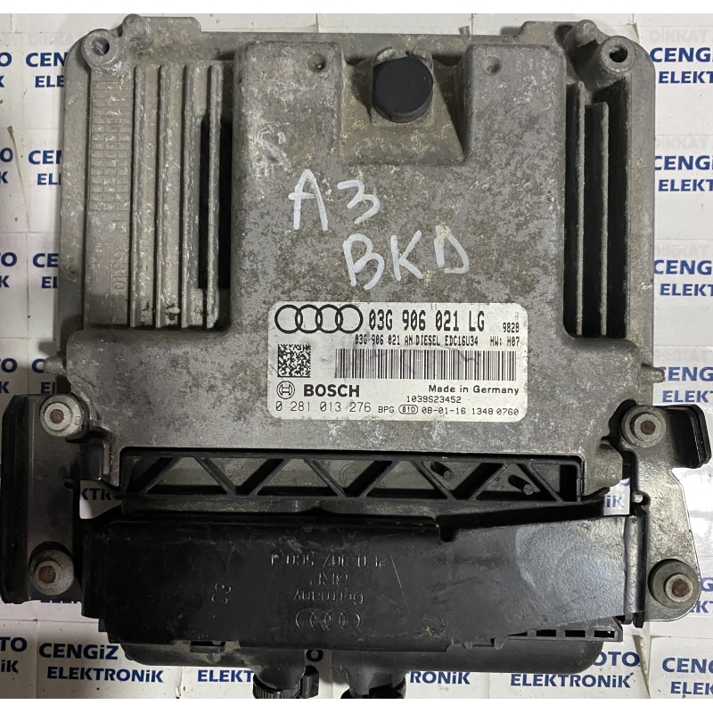 Audi A3 2.0 Motor Beyini - 0281013276 - 0 281 013 276 - 03G 906 021 LG - 03G906021LG