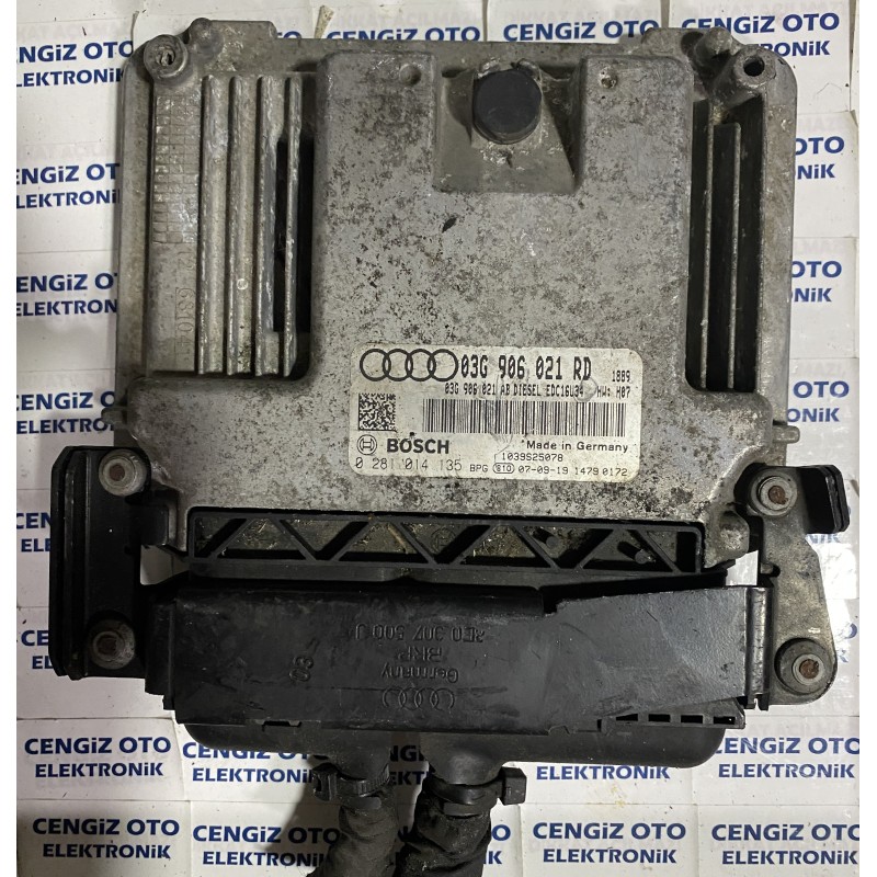 Audi A3 Motor Beyini - 0281014135 - 0 281 014 135 - 03G 906 021 RD - 03G906021RD